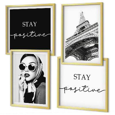 Galleria a parete Ritratti Torre Eiffel slogan