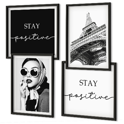 Galleria a parete Ritratti Torre Eiffel slogan