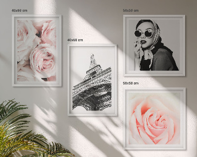 Polittico con cornice Il ritratto di una donna di Eiffel con le rose