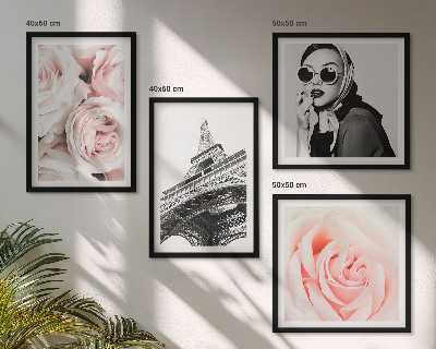 Polittico con cornice Il ritratto di una donna di Eiffel con le rose