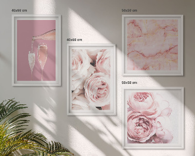 Galleria a parete Rose champagne marmo pastello