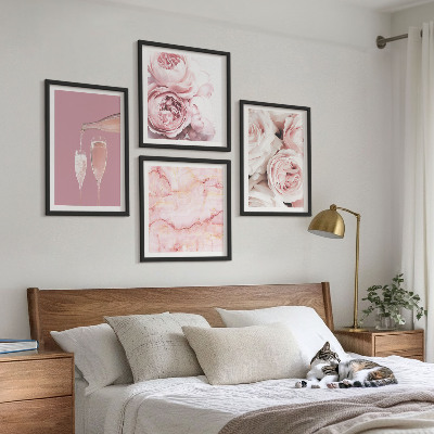 Galleria a parete Rose champagne marmo pastello