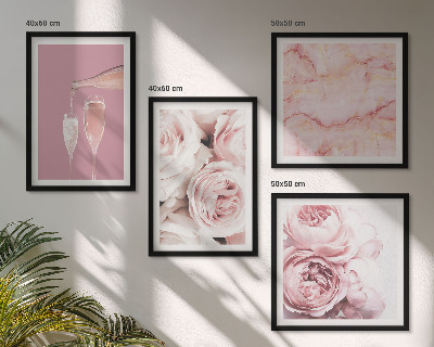Galleria a parete Rose champagne marmo pastello