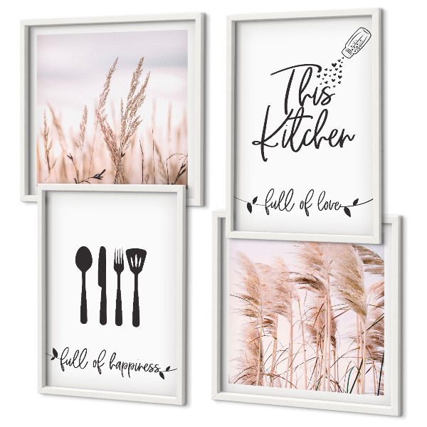 Galleria a parete Scritta in stile boho per la cucina
