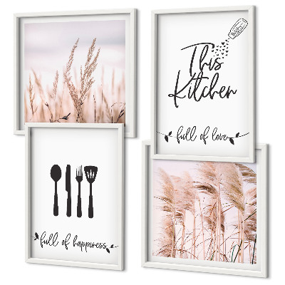 Galleria a parete Scritta in stile boho per la cucina