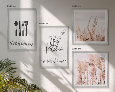Galleria a parete Scritta in stile boho per la cucina