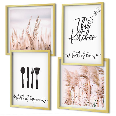 Galleria a parete Scritta in stile boho per la cucina