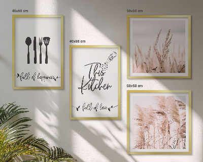 Galleria a parete Scritta in stile boho per la cucina