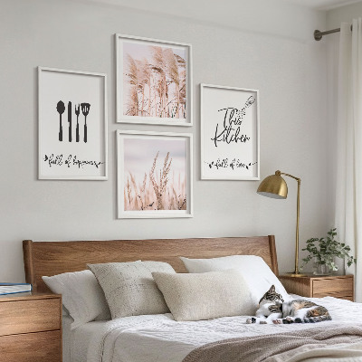 Galleria a parete Scritta in stile boho per la cucina