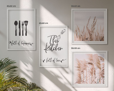 Galleria a parete Scritta in stile boho per la cucina