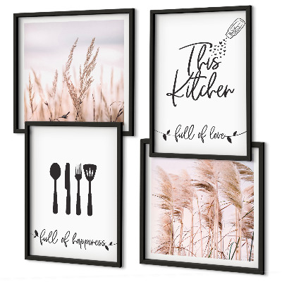 Galleria a parete Scritta in stile boho per la cucina