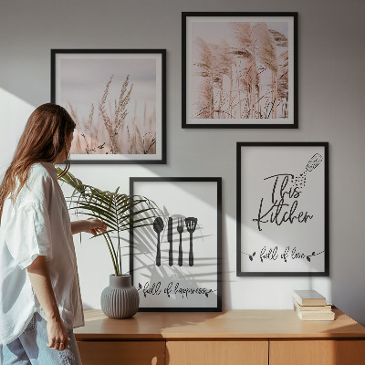 Galleria a parete Scritta in stile boho per la cucina