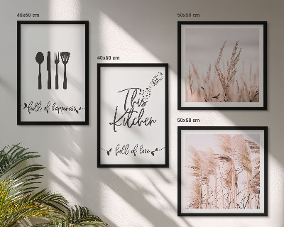 Galleria a parete Scritta in stile boho per la cucina