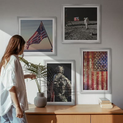 Galleria a parete Simboli americani Bandiera degli Stati Uniti