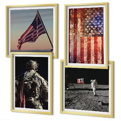 Galleria a parete Simboli americani Bandiera degli Stati Uniti
