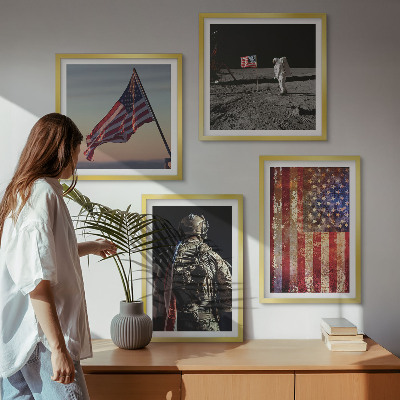 Galleria a parete Simboli americani Bandiera degli Stati Uniti