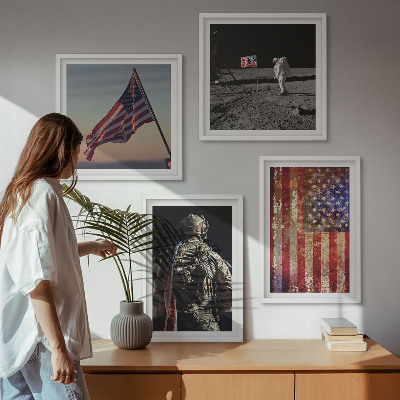 Galleria a parete Simboli americani Bandiera degli Stati Uniti