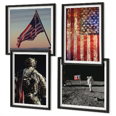 Galleria a parete Simboli americani Bandiera degli Stati Uniti