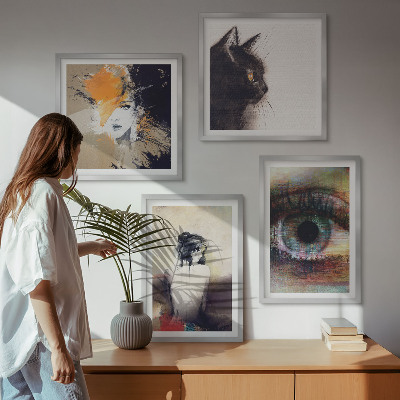 Galleria a parete Ritratto di donna, occhio, colori, emozioni