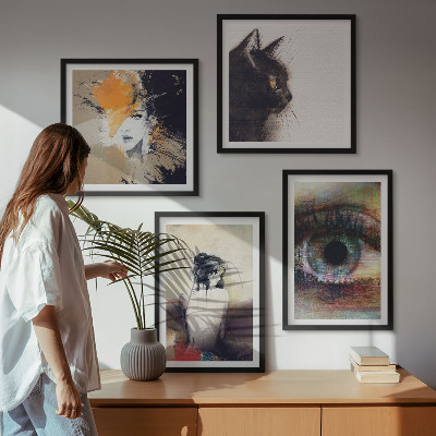 Galleria a parete Ritratto di donna, occhio, colori, emozioni