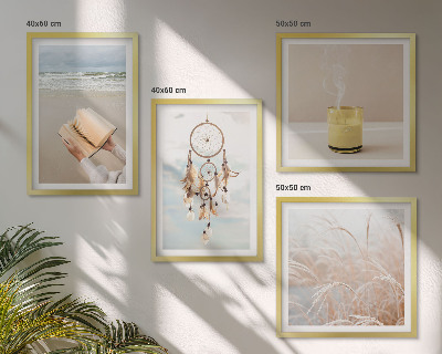 Polittico con cornice Paesaggi estivi in ​​stile boho