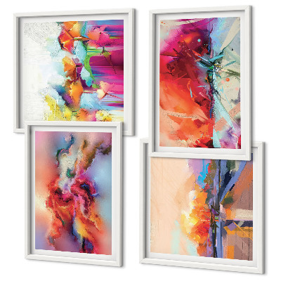 Polittico con cornice Astrazioni colorate della forma