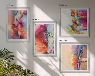 Polittico con cornice Astrazioni colorate della forma