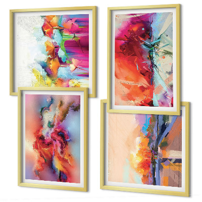 Polittico con cornice Astrazioni colorate della forma