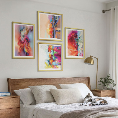 Polittico con cornice Astrazioni colorate della forma