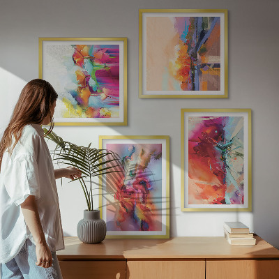Polittico con cornice Astrazioni colorate della forma