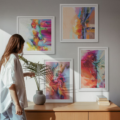 Polittico con cornice Astrazioni colorate della forma