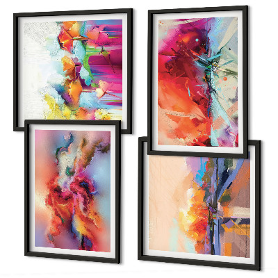Polittico con cornice Astrazioni colorate della forma