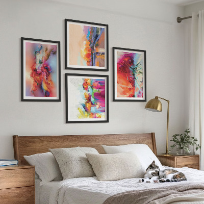 Polittico con cornice Astrazioni colorate della forma