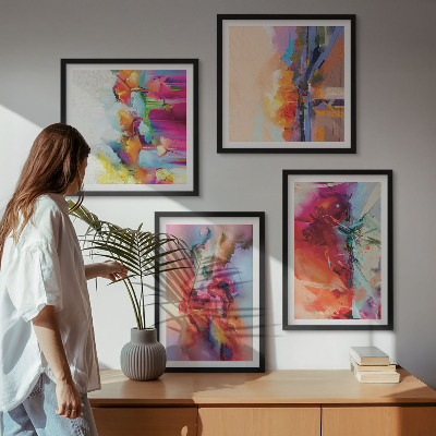 Polittico con cornice Astrazioni colorate della forma