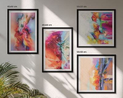 Polittico con cornice Astrazioni colorate della forma