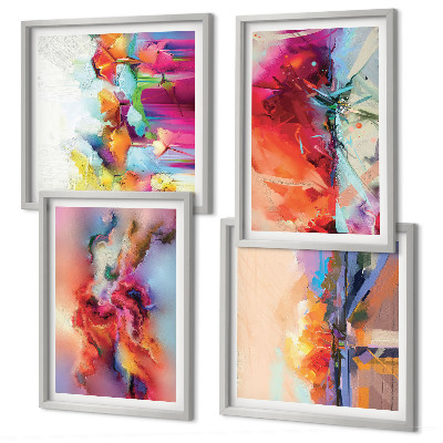 Polittico con cornice Astrazioni colorate della forma