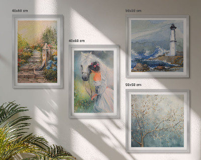 Galleria a parete Faro Paesaggio Ragazza Cavallo