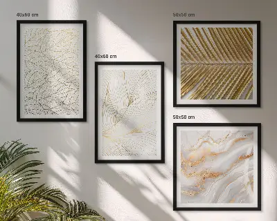 Galleria a parete con motivi a foglia in marmo astratto