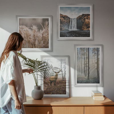 Polittico con cornice Paesaggi forestali di natura selvaggia