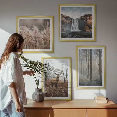 Polittico con cornice Paesaggi forestali di natura selvaggia