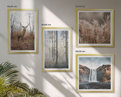 Polittico con cornice Paesaggi forestali di natura selvaggia