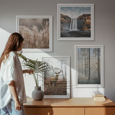 Polittico con cornice Paesaggi forestali di natura selvaggia