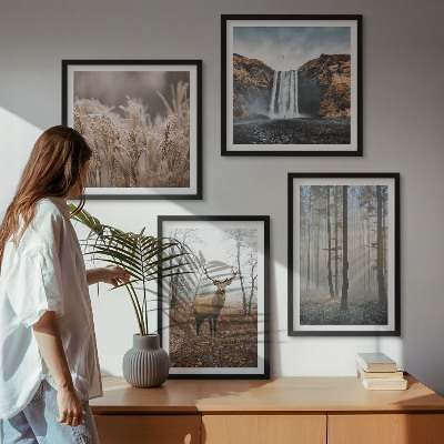 Polittico con cornice Paesaggi forestali di natura selvaggia