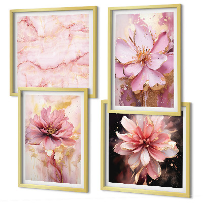 Galleria a parete Composizioni floreali di rose bianche