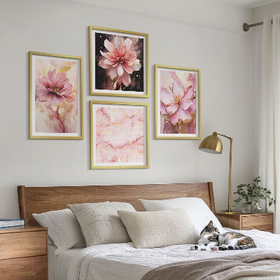 Galleria a parete Composizioni floreali di rose bianche