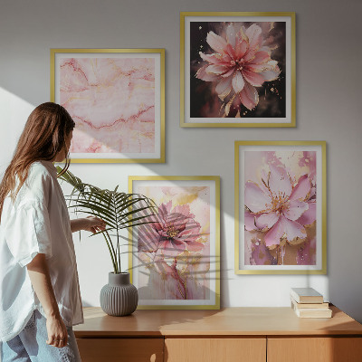 Galleria a parete Composizioni floreali di rose bianche