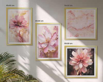Galleria a parete Composizioni floreali di rose bianche