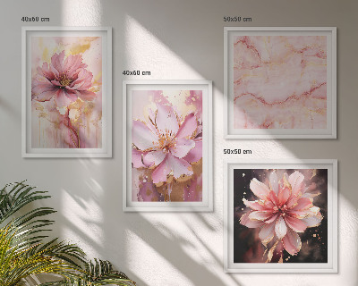 Galleria a parete Composizioni floreali di rose bianche