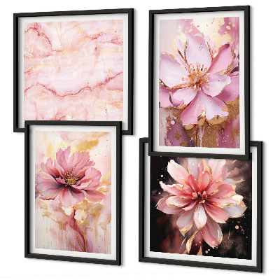 Galleria a parete Composizioni floreali di rose bianche
