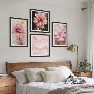 Galleria a parete Composizioni floreali di rose bianche